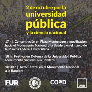 Lee más sobre el artículo 2 de octubre – Marcha Federal Universitaria