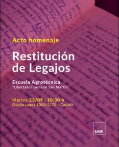 Lee más sobre el artículo Restitución de legajos en la Escuela Agrotécnica