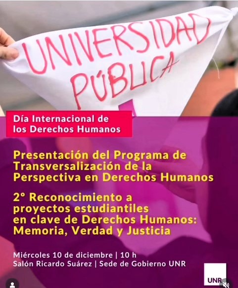 Lee más sobre el artículo Miércoles 10 de diciembre – Día de los Derechos Humanos.