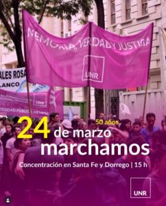 Lee más sobre el artículo 24M – Marcha en el marco del Día Nacional por la Memoria, la Verdad y la Justicia.