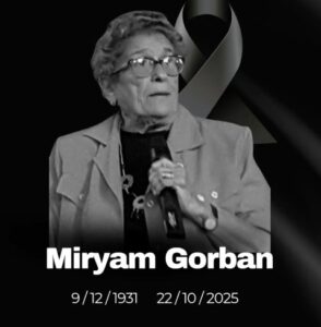 Lee más sobre el artículo Fallecimiento de Miryam Gorban