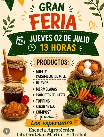 Lee más sobre el artículo Feria de Productos Agroecológicos en la extensión áulica de El Trébol.